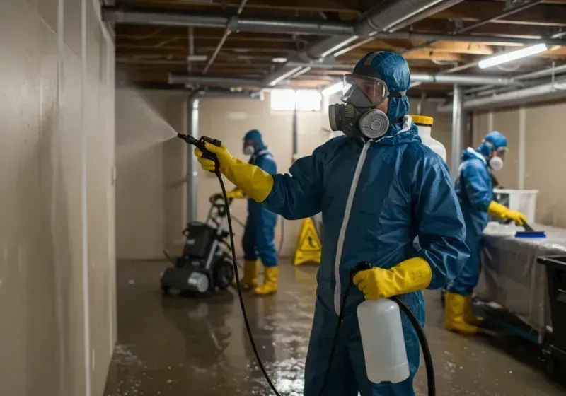 Basement Sanitization and Antimicrobial Treatment process in Cypress Lake, FL