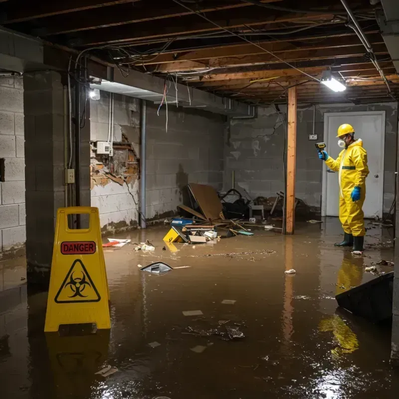 Flooded Basement Electrical Hazard in Cypress Lake, FL Property